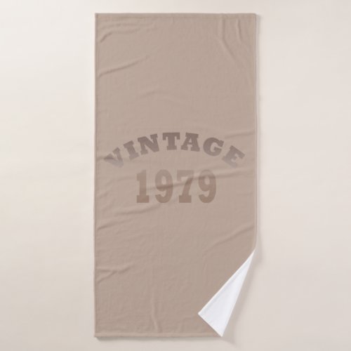 Born in 1979 vintage birthday bath towel