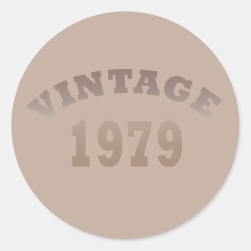 Born in 1979 vintage birthday classic round sticker