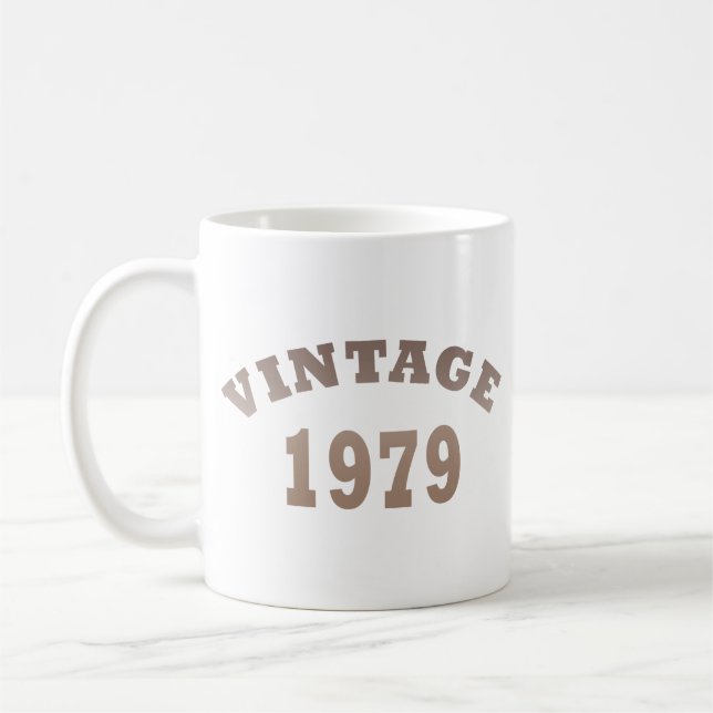 Born in 1979 vintage birthday coffee mug (Left)