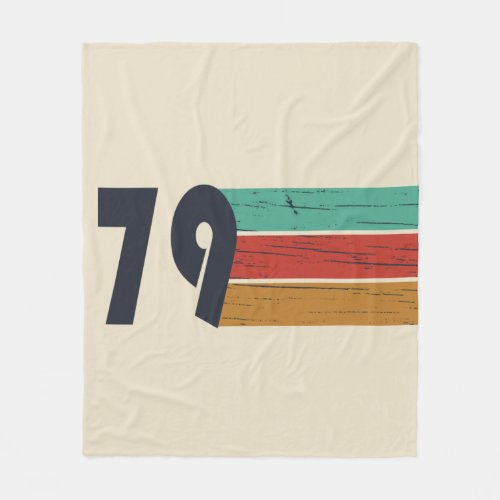 born in 1979 vintage birthday fleece blanket