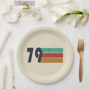 Born in 1979 vintage birthday gift paper plates