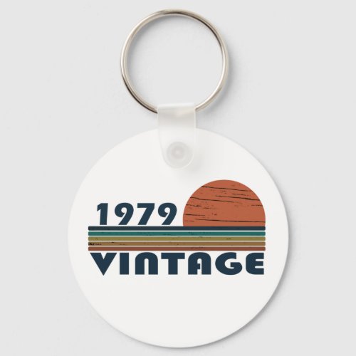 born in 1979 vintage birthday keychain
