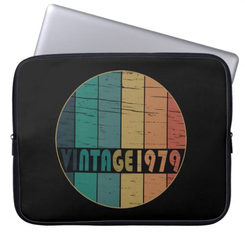 born in 1979 vintage birthday laptop sleeve