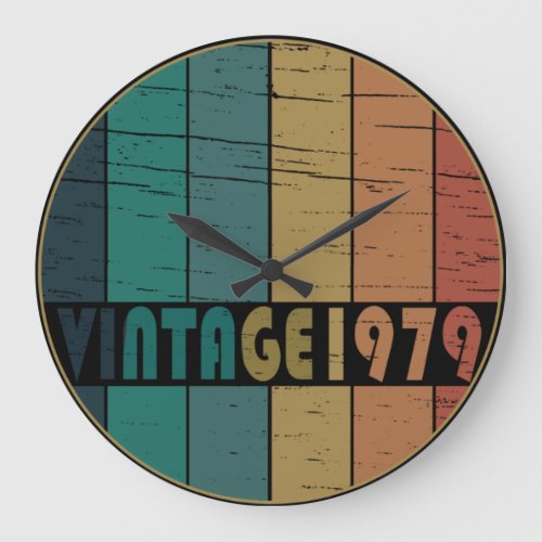 born in 1979 vintage birthday large clock