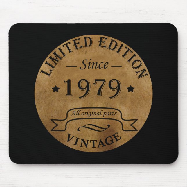 Born in 1979 vintage birthday mouse pad (Front)