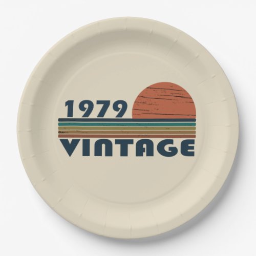 Born in 1979 vintage birthday paper plates
