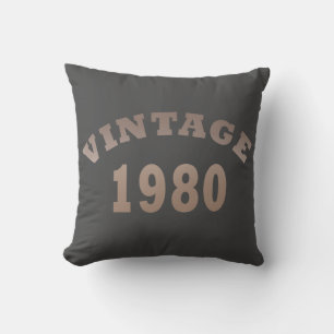 Born in 1980 elegant modern vintage birthday gift throw pillow