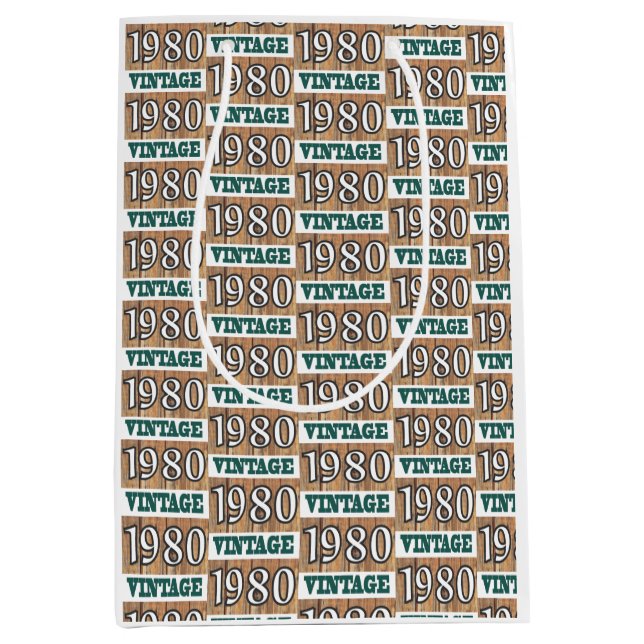 Born in 1980 medium gift bag (Front)