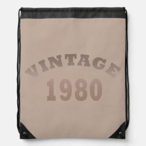 Born in 1980 vintage birthday gift drawstring bag