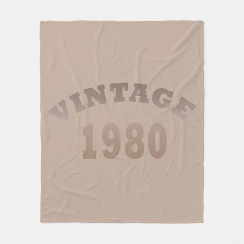 Born in 1980 vintage birthday gift fleece blanket
