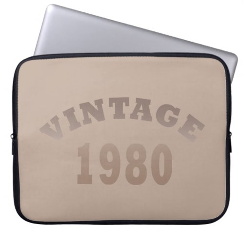 Born in 1980 vintage birthday gift laptop sleeve