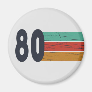 Born in 1980 vintage birthday gift magnet