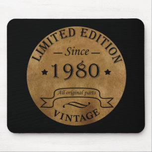 Born in 1980 vintage birthday mouse pad
