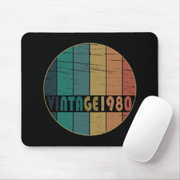 Born in 1980 vintage birthday mouse pad