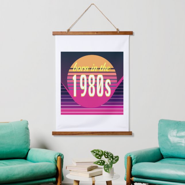 Born in 1980s, Millennials, Gen X, Birth Year Hanging Tapestry (Living Room)