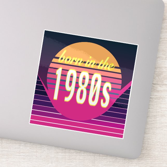 Born in 1980s, Millennials, Gen X, Birth Year Sticker (Detail)