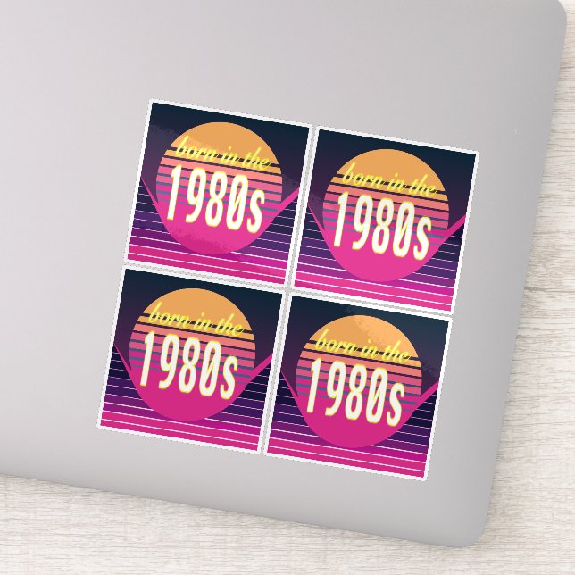 Born in 1980s, Millennials, Gen X, Birth Year Sticker (Detail)