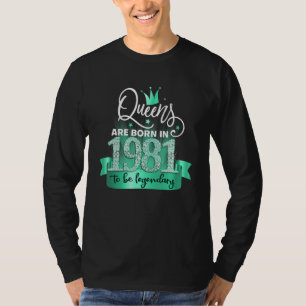 Born in 1981 I Black Turquoise Party Outfit & Acce T-Shirt