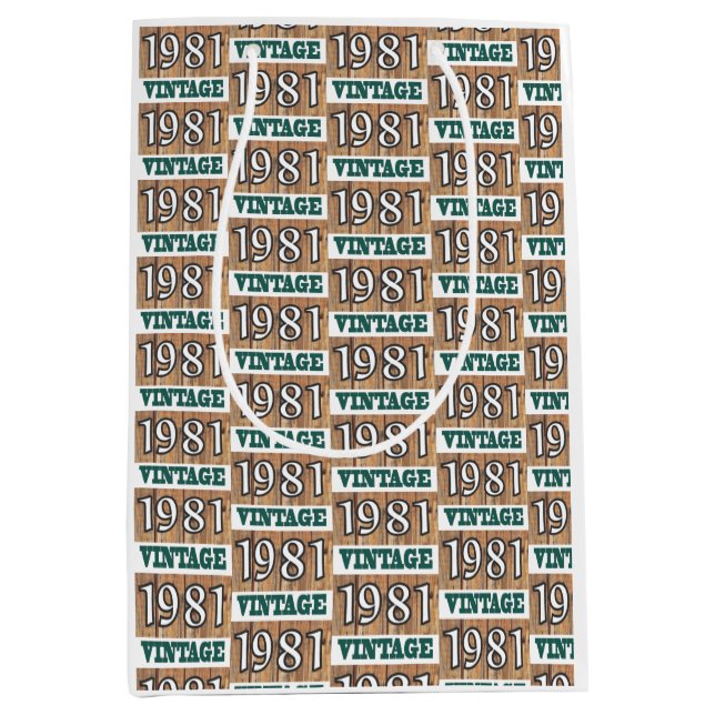 Born in 1981 medium gift bag (Front)