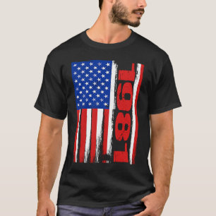 Born in 1981 US Flag Patriotic Veterans Day 4th Of T-Shirt