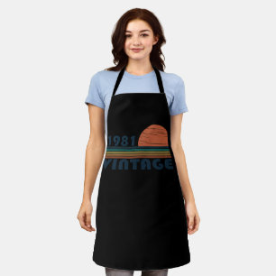 Born in 1981 vintage birthday gift apron