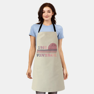 born in 1981 vintage birthday gift apron