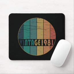 Born in 1981 vintage birthday mouse pad