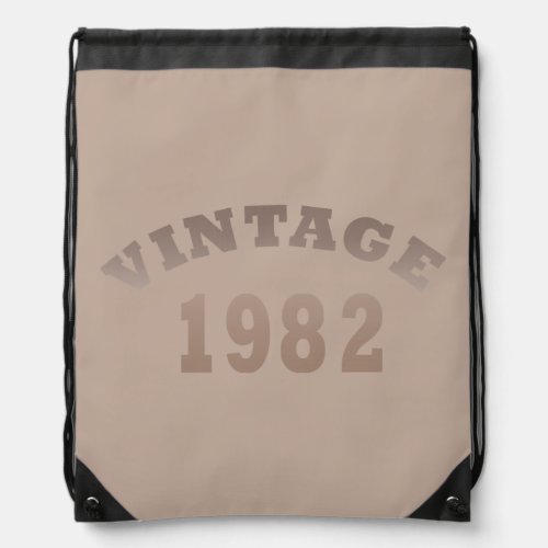 Born in 1982 vintage birthday drawstring bag
