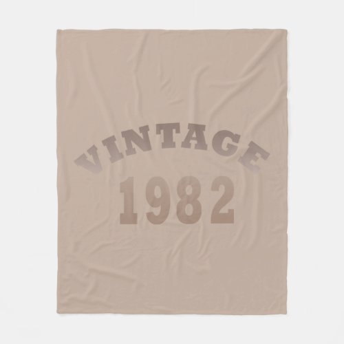 Born in 1982 vintage birthday fleece blanket