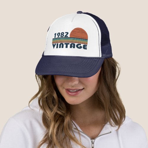 Born in 1982 vintage birthday trucker hat