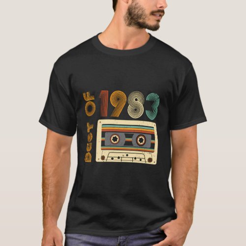 Born In 1983 Best Of 1983 Cassette Tape T_Shirt