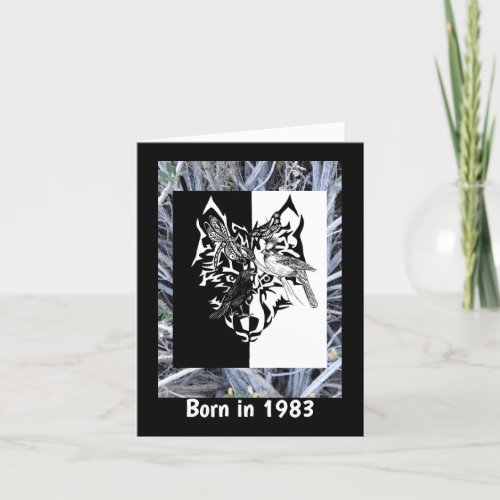 Born in 1983 Birthday fun facts Card