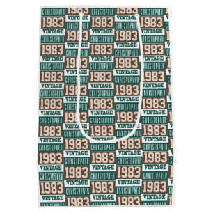 Born in 1983 Birthday Present Medium Gift Bag