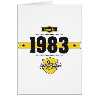 born in 1983 (choco&yellow) cards