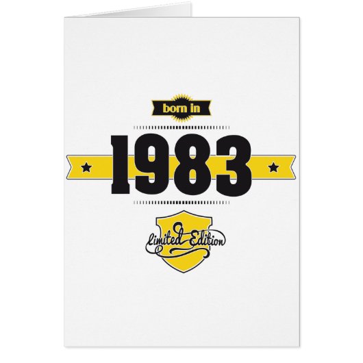 born in 1983 (choco&yellow) cards (Front)