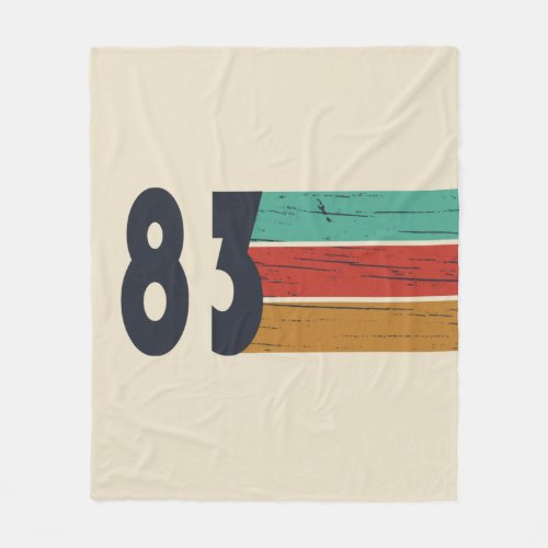 Born in 1983 vintage birthday fleece blanket