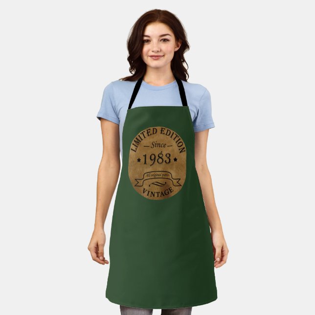 Born in 1983 vintage birthday gift apron (Worn)