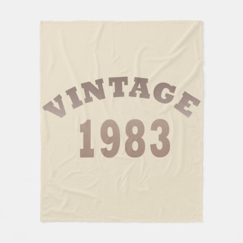 Born in 1983 vintage birthday gift fleece blanket