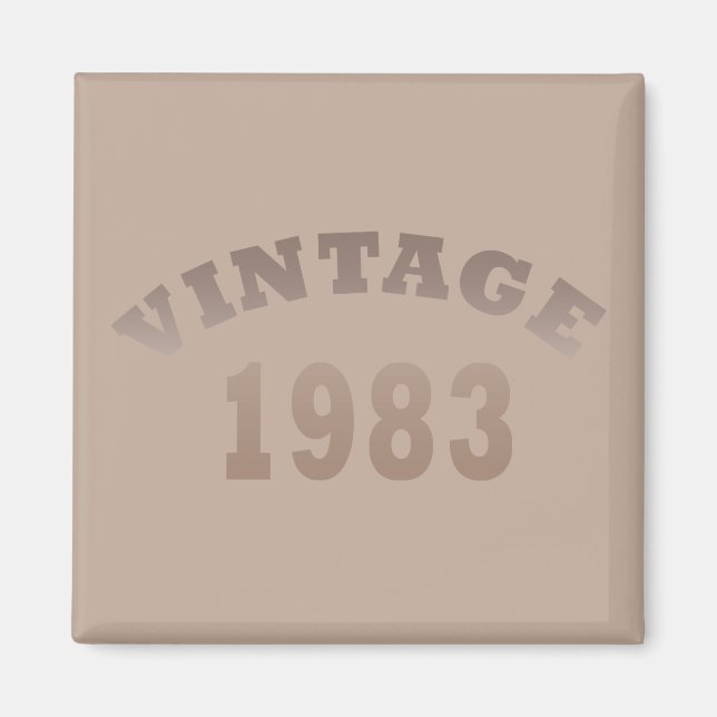 Born in 1983 vintage birthday gift magnet (Front)