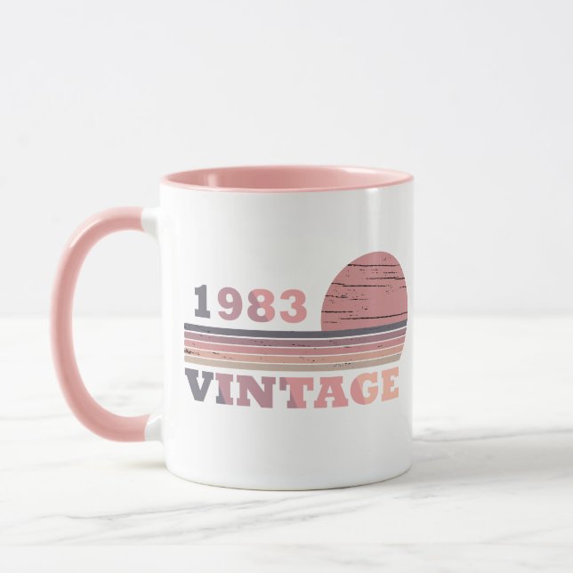 born in 1983 vintage birthday gift mug (Left)