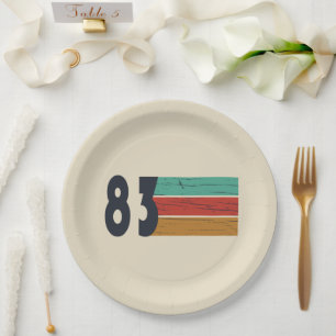 Born in 1983 vintage birthday gift paper plates