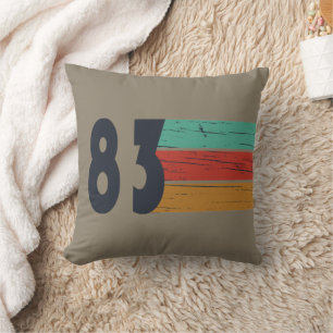 Born in 1983 vintage birthday gift throw pillow