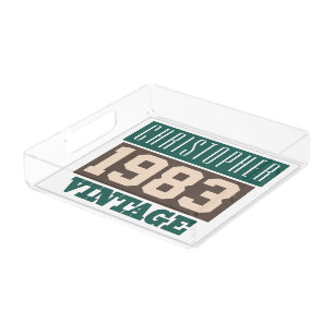 Born in 1983 Vintage Birthday Gift Tray