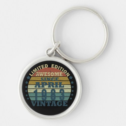 Born in 1983 vintage birthday keychain