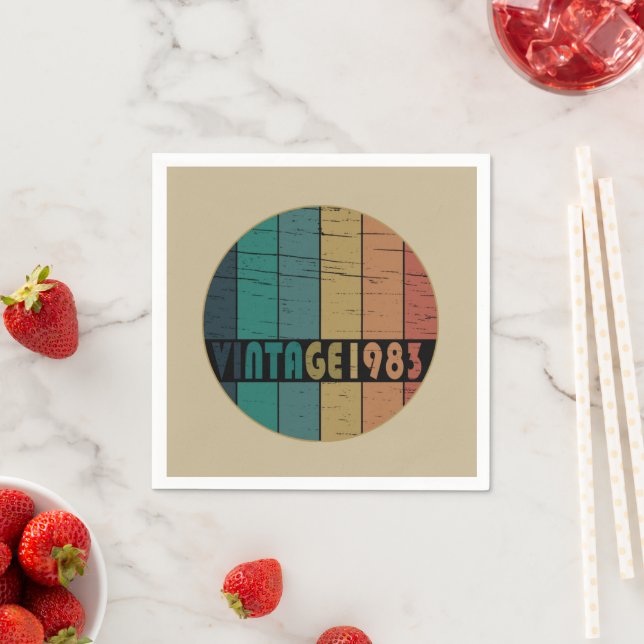 Born in 1983 vintage birthday napkins (Insitu)