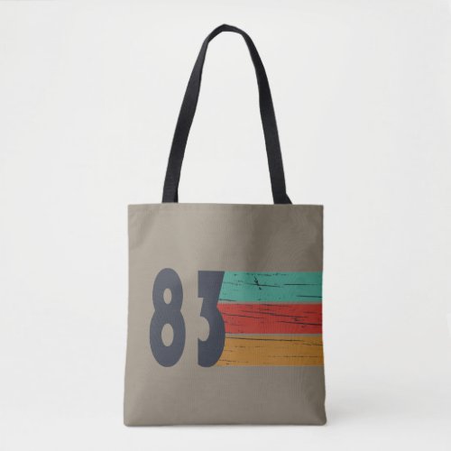 Born in 1983 vintage birthday tote bag