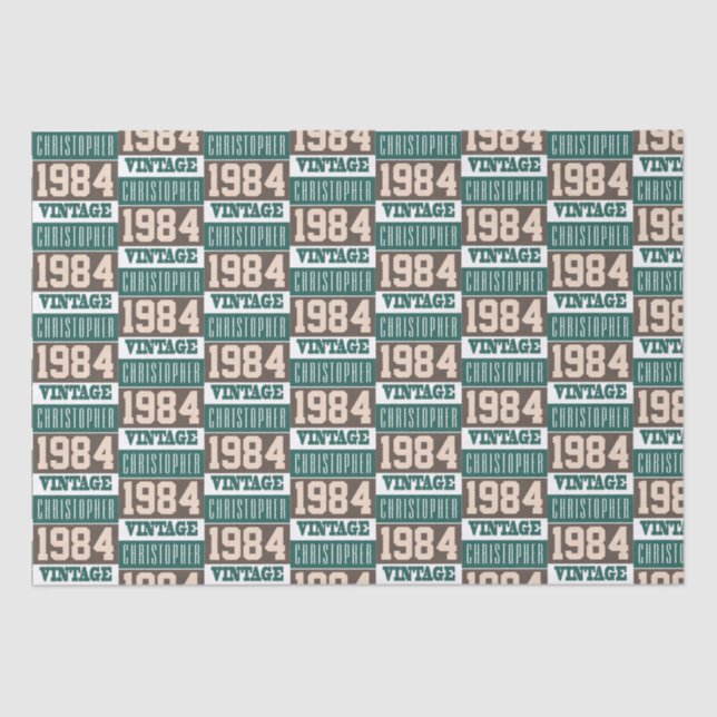 Born in 1984 tissue paper (Front)