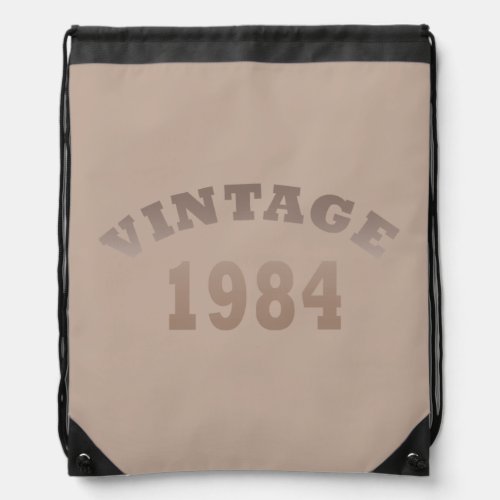 Born in 1984 vintage 40th birthday drawstring bag