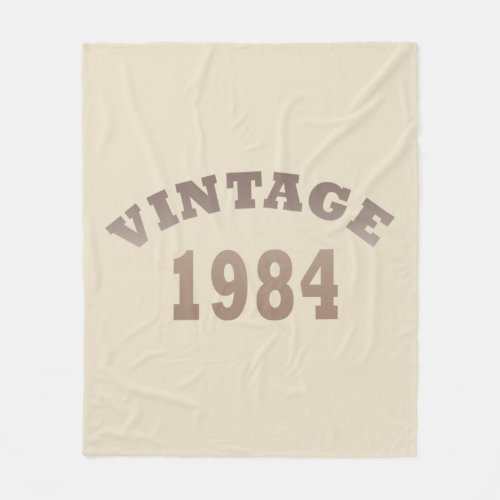 Born in 1984 vintage 40th birthday fleece blanket