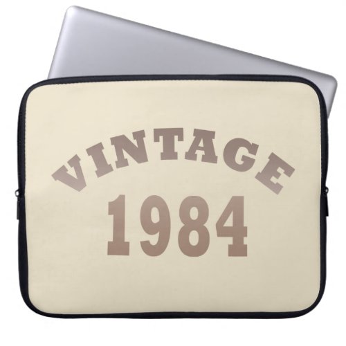 Born in 1984 vintage 40th birthday laptop sleeve